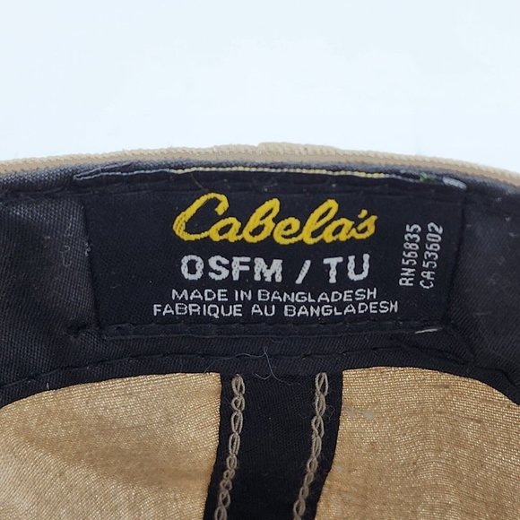 NEW Cabela’s EST 1961 Logo Brown / Tan Snapback Adjustable Baseball Cap OSFM - Picture 9 of 9